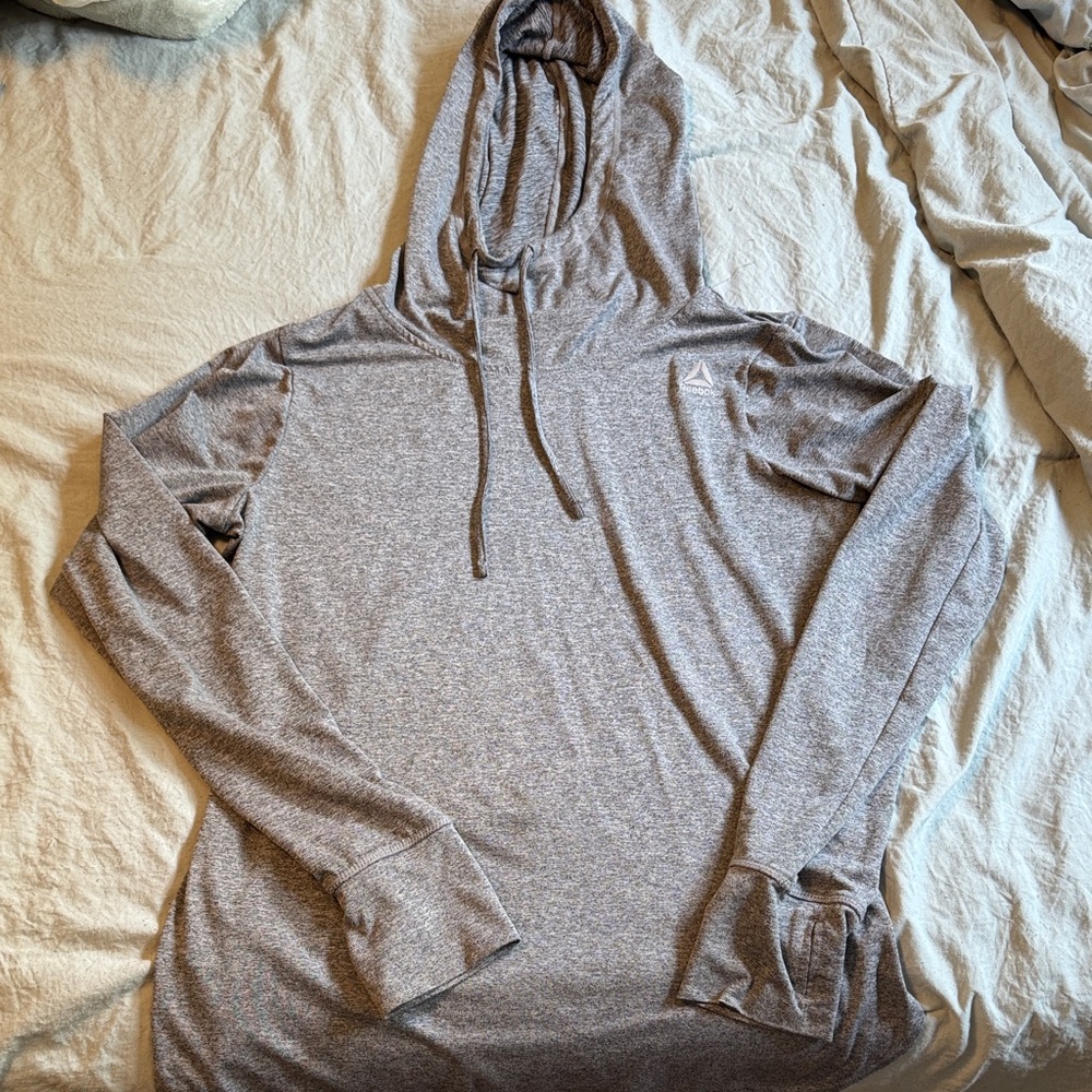 Reebok Women’s Heather Gray Pullover Hoodie